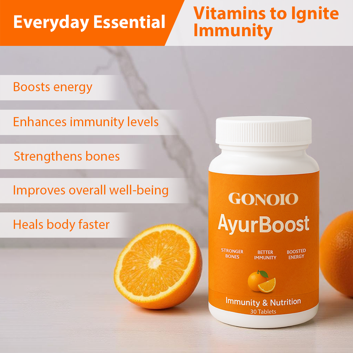 GONOIO™ AyurBoost Tablets For Immunity & Nutrition
