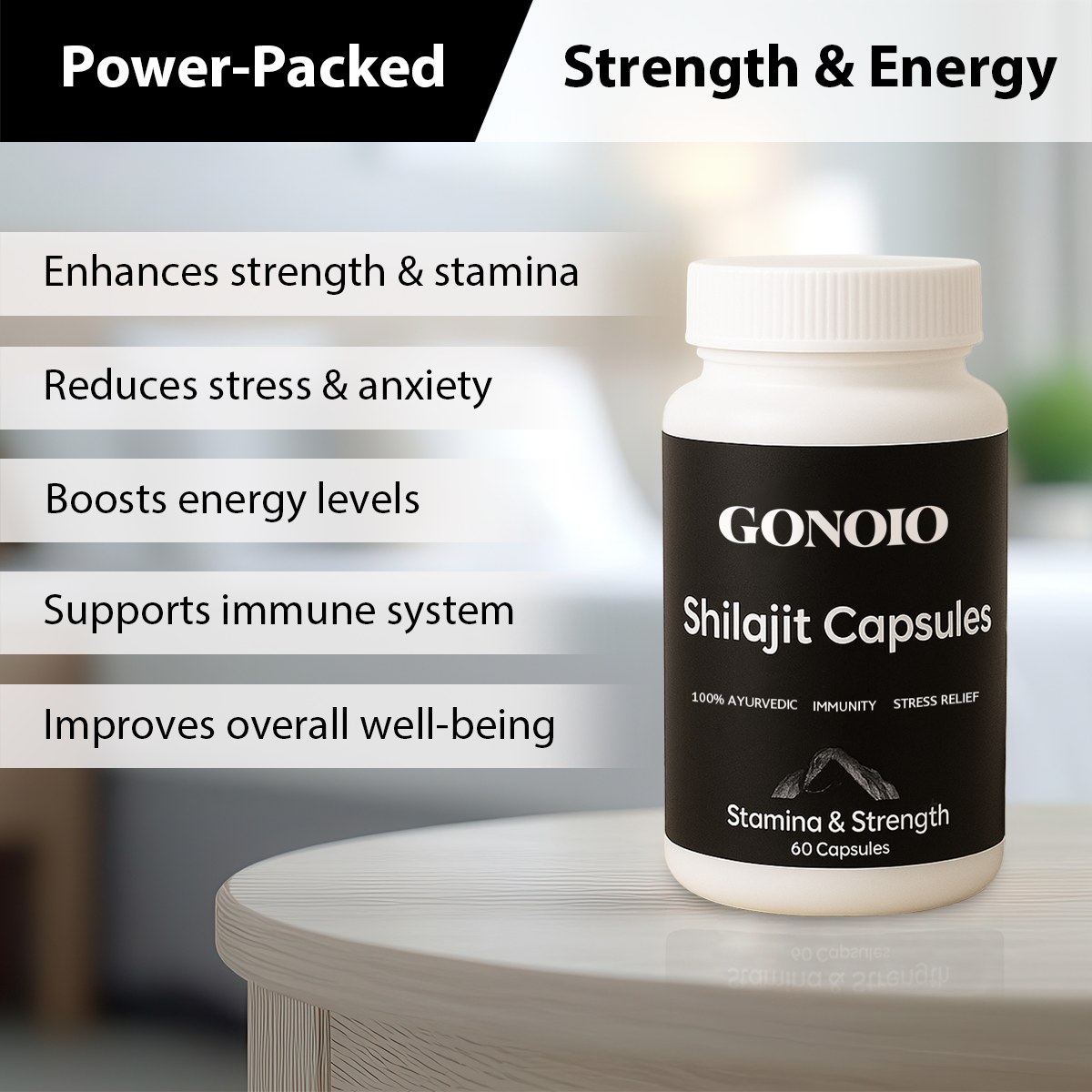 GONOIO™ 100% Ayurvedic Shilajit Capsule